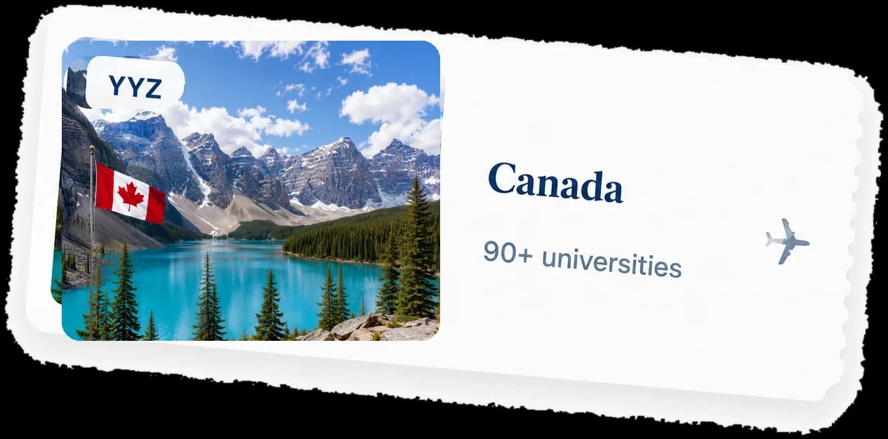 Canada — 90+ universities