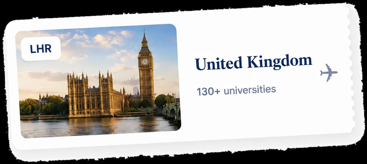United Kingdom — 130+ universities